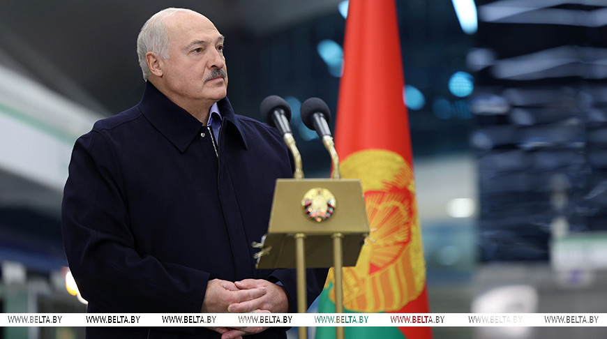 Лукашенко принимает участие в торжественном открытии нового участка Минского метрополитена