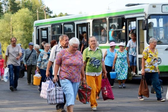 Число рейсов дачных автобусов постепенно сокращается