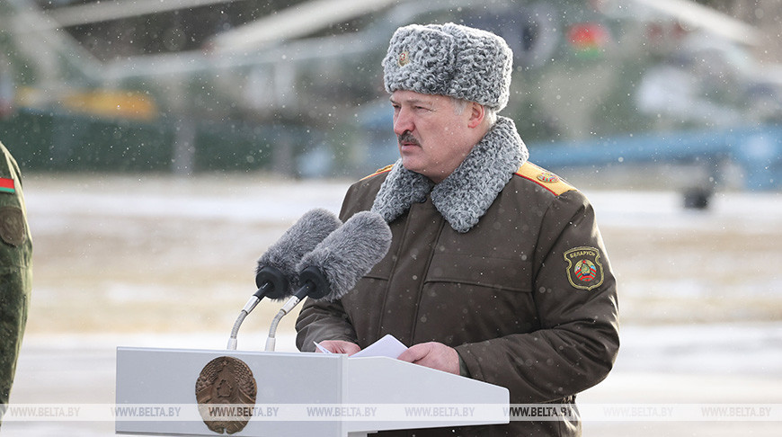 Выступление Александра Лукашенко на встрече миротворческого контингента, прибывшего из Казахстана
