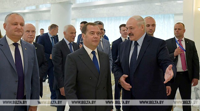 Александр Лукашенко во Дворце Независимости принимает высоких гостей II Европейских игр