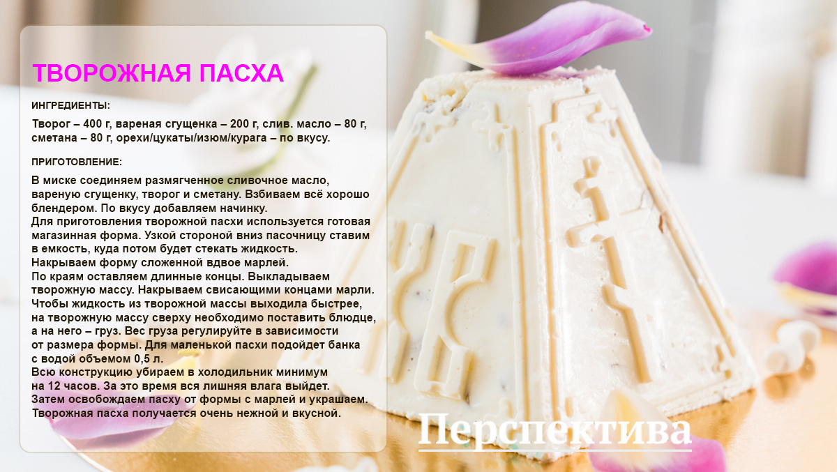 Готовим с "Перспективой". Рецепт: кулич-краффин и творожная пасха