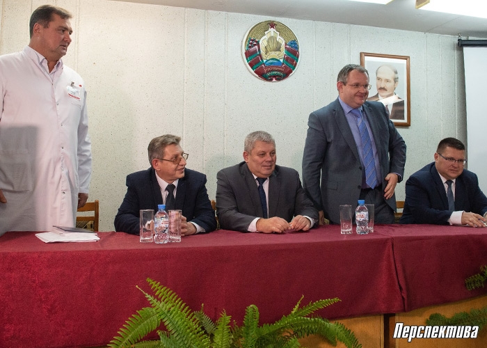 Министр финансов Республики Беларусь Максим Ермолович встретился с коллективом больницы скорой медицинской помощи г. Гродно