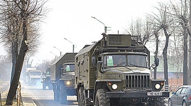 Минобороны предупреждает водителей о движении колонн военной техники на командно-штабное учение