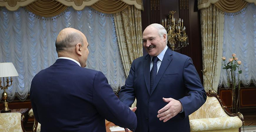 Встреча Александра Лукашенко и Михаила Мишустина проходит во Дворце Независимости