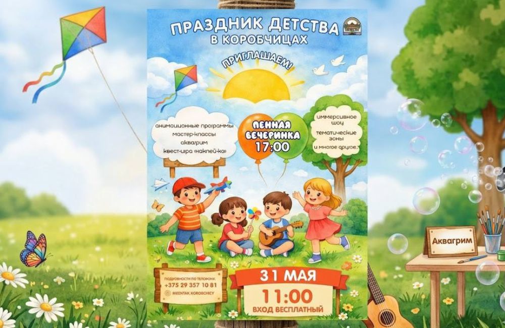 31 мая в Коробчицах пройдет «Праздник детства»: вход свободный